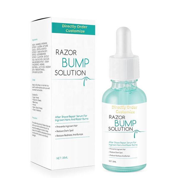 Private Label Razor Bumps and Ingrown Hairs Serum After Shave Solution Roll on for Ingrown Hairs Razor Bump Stopper