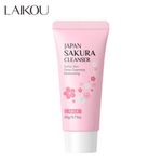 LAIKOU 20g Moisturizing Sakura Extract Facial Cleanser Organic Cream Foam Face Wash Acne-prone Oil-Control Whitening Daily