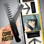 Beard Care Supplier 2 in 1comb Men's Beard Folding Combs Barber Groom Portable Combined Comb Custom logo
