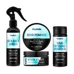 Private Label Barber Accessories Men's Hair Styling Powder Sea Salt Spray Hair Clay Pomade Wax Strong Hold
